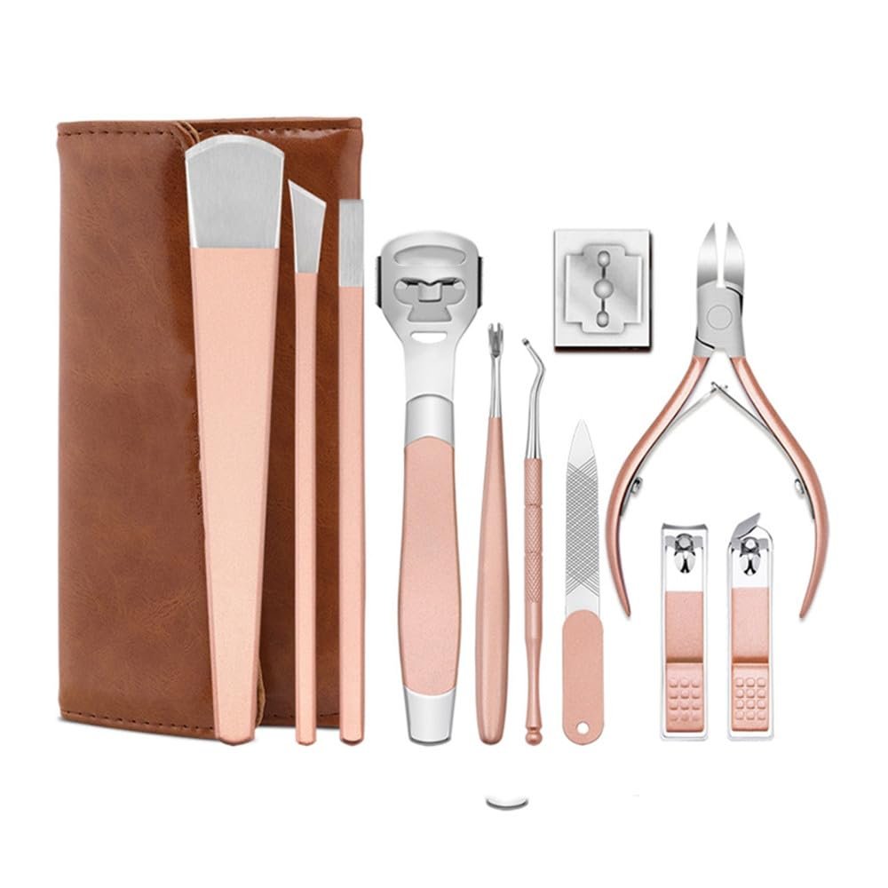 17PCS Pedicure Set kit Ingrown Toenail Trimmer Nail Clippers Cuticle Cutter Pedicure Plier Pedicure Tool,6pcs Set (11pcs Set a)