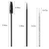 200 PCS Eyelash Extension Supplies Kit include a disposable micro swab brush, eyebrow comb, lip balm brush, mascara brush, makeup brush, for eyelash extension surgery, and lip makeup (Black) view 2