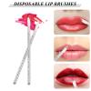 200 PCS Eyelash Extension Supplies Kit include a disposable micro swab brush, eyebrow comb, lip balm brush, mascara brush, makeup brush, for eyelash extension surgery, and lip makeup (Black) view 3