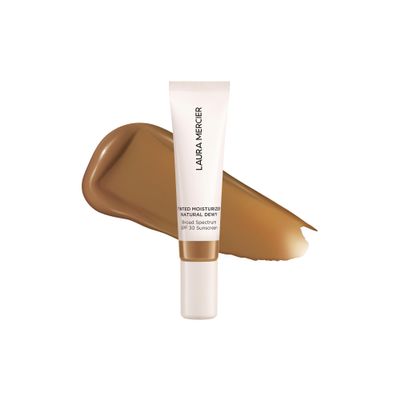 Laura Mercier Tinted Moisturizer Natural Dewy with SPF 30, 24HR+ Hydration & Longwear, Sheer to Light, Buildable Coverage, Dewy Finish, Improve Skin Tone and Texture, Skin Tint, 5N Clay Mini Size