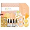 Orange 23 Pcs Facial Skin Care Set for Women & Men, Bath and Body Kit, Spa Gift Baskets, Birthday Gifts For Women, Cream, Serum, Face Oil, Sheet Mask, Clay Mask, Christmas, Valentines, Mother Day view 1