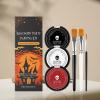 Halloween Face Paint - White Red Black Makeup Kit with Brushes, Long-Lasting Body Paint Set | Smudge-Proof Pigments for Themed Party, Stage Performance, Costume Makeup Women Men Holiday Event Use view 2