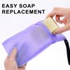 4 Pcs Bar Soap Bag for Washing Body, Soap Sock Scrubber Pouch Sack for Bath Shower, Facial Cleaning, Travel & Home Use (Multicolor) view 4