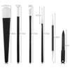 10 Pcs Nail Cutter Pedicure Scissors Set Stainless Steel Eagle Hook Portable Manicure Nail Clipper Tool Set,Black (Black) view 2