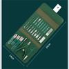 16Pcs Nail Manicure Set Pedicure Kit Eyebrow Tweezers Men Women Nail Tool Kit with,Green (Green) view 2
