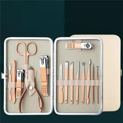 Stainless Steel Manicure Pedicure kit Nail Foot Care pcs Nail Clipper Set,18PCS (15pcs)