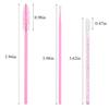 200 PCS Eyelash Extension Supplies Kit include a disposable micro swab brush, eyebrow comb, lip balm brush, mascara brush, makeup brush, for eyelash extension surgery, and lip makeup (Pink Sets) view 2