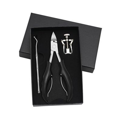 17PCS Pedicure Set kit Ingrown Toenail Trimmer Nail Clippers Cuticle Cutter Pedicure Plier Pedicure Tool,6pcs Set (3pcs Set Black)