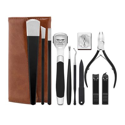 17PCS Pedicure Set kit Ingrown Toenail Trimmer Nail Clippers Cuticle Cutter Pedicure Plier Pedicure Tool,6pcs Set (11pcs Set B)