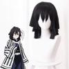 FENNIDICE Obanai Iguro Cosplay Wig Hair Role Play Halloween Costume Party Wigs + Wig Cap view 3