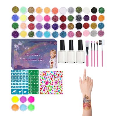 Glitter Marker - Glitter Brush Body Art Makeup - Temporary Colorful Makeup Marker for School Cosplay Home Stage Performance Event Gathering Women Girls Parties