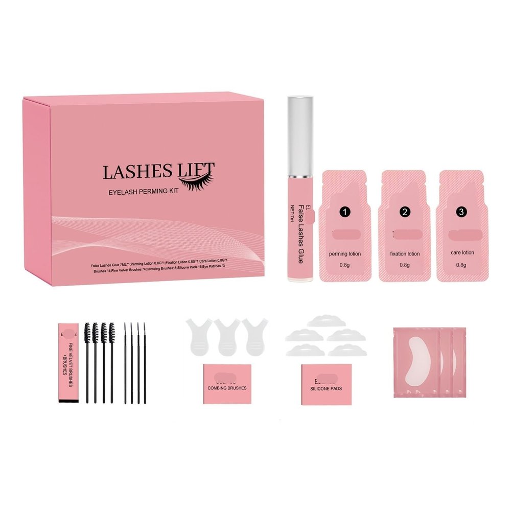Eyelash Lifting Kit - Natural Long, Thick & Curled Lashes, Gentle Formula, Smudge-Proof, Enhances Elasticity & Growth, Eye-Opening Effect(2PCS)