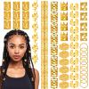 220 Pcs Hair Jewelry for Dreadlock, Gold Braids Rings Hair Cuffs Hairclips for Braids, Metal Braid Charms for Women, Gold Dreadlock Accessories Decorations view 1