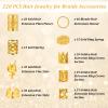 220 Pcs Hair Jewelry for Dreadlock, Gold Braids Rings Hair Cuffs Hairclips for Braids, Metal Braid Charms for Women, Gold Dreadlock Accessories Decorations view 2