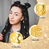220 Pcs Hair Jewelry for Dreadlock, Gold Braids Rings Hair Cuffs Hairclips for Braids, Metal Braid Charms for Women, Gold Dreadlock Accessories Decorations view 4
