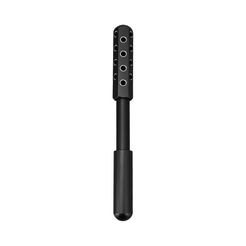 Betypura 24-Stone Facial Roller - Cooling Face & Neck Massager Tool for Skin Rejuvenation | 360 Contouring with Germanium Stones & Aircraft Aluminum | Portable 7.6" Beauty Roller - Black