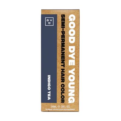 Good Dye Young Semi-Permanent Denim Blue Hair Dye, 5 FL OZ, Indigo Tea