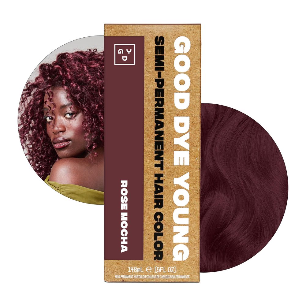 Good Dye Young Semi-Permanent Red Brown Hair Dye, 5 FL OZ, Rose Mocha