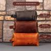 COZY LEATHER Personalized Travel Toiletry Bag for Men Premium Genuine Leather Dopp Kit for Men, Leather Dopp Kit Dark Brown Small view 3