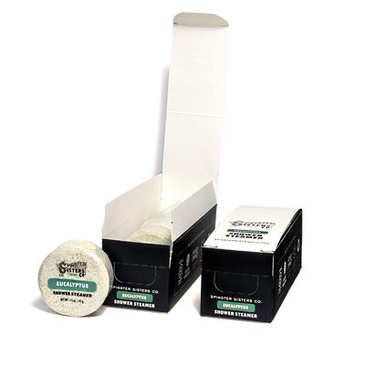 2 Case Bundle - Spinster Sisters Eucalyptus Shower Steamer - Essential Oil Aromatherapy, invigorate, Natural, Handmade, rejuvenating, rejuvenating, Biodegradable Shrink wrap,
