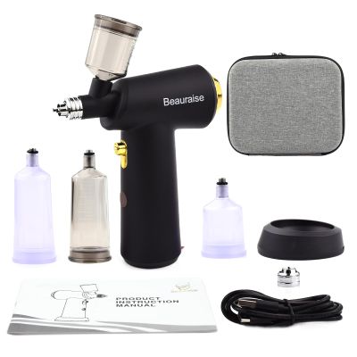 Upgraded Spray Tan Machine Portable, Spray Tanning Gun Cordless Rechargeable and Handheld for Home, Beach, Travel, Self, Salon and Spa Tanning Solutions | Works with Self Tanning Solutions (Black)