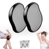 Crystal Hair Remover, Crystal Hair Eraser, Reusable Nano Glass,Multi-Color and Style Options,Easy to Wash,Ideal for Soft and Silky Skin,Skin Exfoliation (Nano Mirror coarse Glass(Black)) view 1