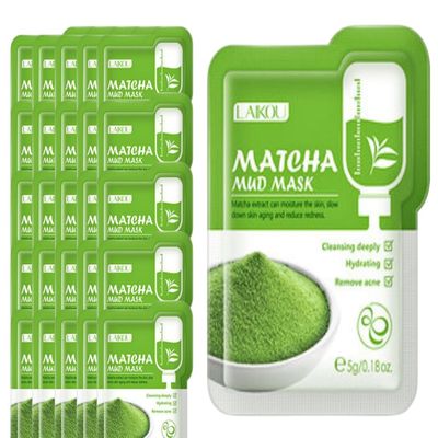 20 Pack Matcha Infused Green Tea Mud Face Mask Facial