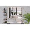 52 * 28 inch LED Bathroom Vanity Mirror Wall Mounted Adjustable White/Warm/Natural Lights Anti-Fog Touch Switch with Memory Modern Smart Large Bathroom Mirrors (Silver + Aluminium-1) view 1