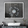 52 * 28 inch LED Bathroom Vanity Mirror Wall Mounted Adjustable White/Warm/Natural Lights Anti-Fog Touch Switch with Memory Modern Smart Large Bathroom Mirrors (Silver + Aluminium-1) view 3