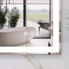 52 * 28 inch LED Bathroom Vanity Mirror Wall Mounted Adjustable White/Warm/Natural Lights Anti-Fog Touch Switch with Memory Modern Smart Large Bathroom Mirrors (Silver + Aluminium-1) view 4