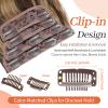 Kookastyle Clip in Hair Extensions, Natural Long Layered Soft Invisible Synthetic Curly Wavy Hairpieces for Women,4 pcs(20 Inch,Balayage Dark Brown to Chestnut) view 4