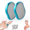 Crystal Hair Remover, Crystal Hair Eraser, Reusable Nano Glass,Multi-Color and Style Options,Easy to Wash,Ideal for Soft and Silky Skin,Skin Exfoliation (Nano Mirror coarse Glass(Blue)) view 1
