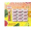 Vennus Comfort Glide Sunny Citrus Women's Razor, Pivoting Head, Gel Bar, No Shave Cream Required, 3 Bladed for Smooth Shave, 1 Handle + 12 Blade Refills view 1