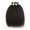 Yaki Straight Human Hair Bundles Kinky Straight Human Hair Bundle 28 28 28 Inch Natural Black Double Weft Brazilian Virgin Remy Hair Extensions Yaki Bundles For Women view 4