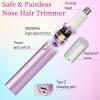Mendaping 2025 Rechargeable Nose & Ear Hair Trimmer, Dual-Edge Blade Electric Clipper for Women Men, Facial & Eyebrow Hair Removal Tool, Powerful Motor, Painless, Easy to Clean (Multicolor) view 4