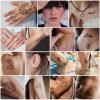 146 Pcs Temporary Tattoo Kit, Waterproof Long Lasting Temporary Tattoo Kids Adult Women Men, 3 Pcs Tattoo Cones Ink(Black/Maroon/Cherry Red),136 Reusable Temporary Stencils Christmas Gifts for Friends view 3