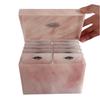 10 Layers Acrylic Eyelash Storage Box,Eyelash Holder Extension Tool,Makeup Organizer False Eyelashes Glue Pallet Holder, Grafting Eye lashes Close-Packed Display with 10 Pallets (Marble Pink) view 3