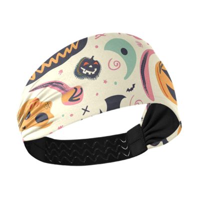 miaozhen Creepy Crusher Colorful Halloween Non-Slip? sweat headbands Elastic hairbands for women's hair for Volleyball washing face Athletic Sports hiking bandas elsticas para el cabello