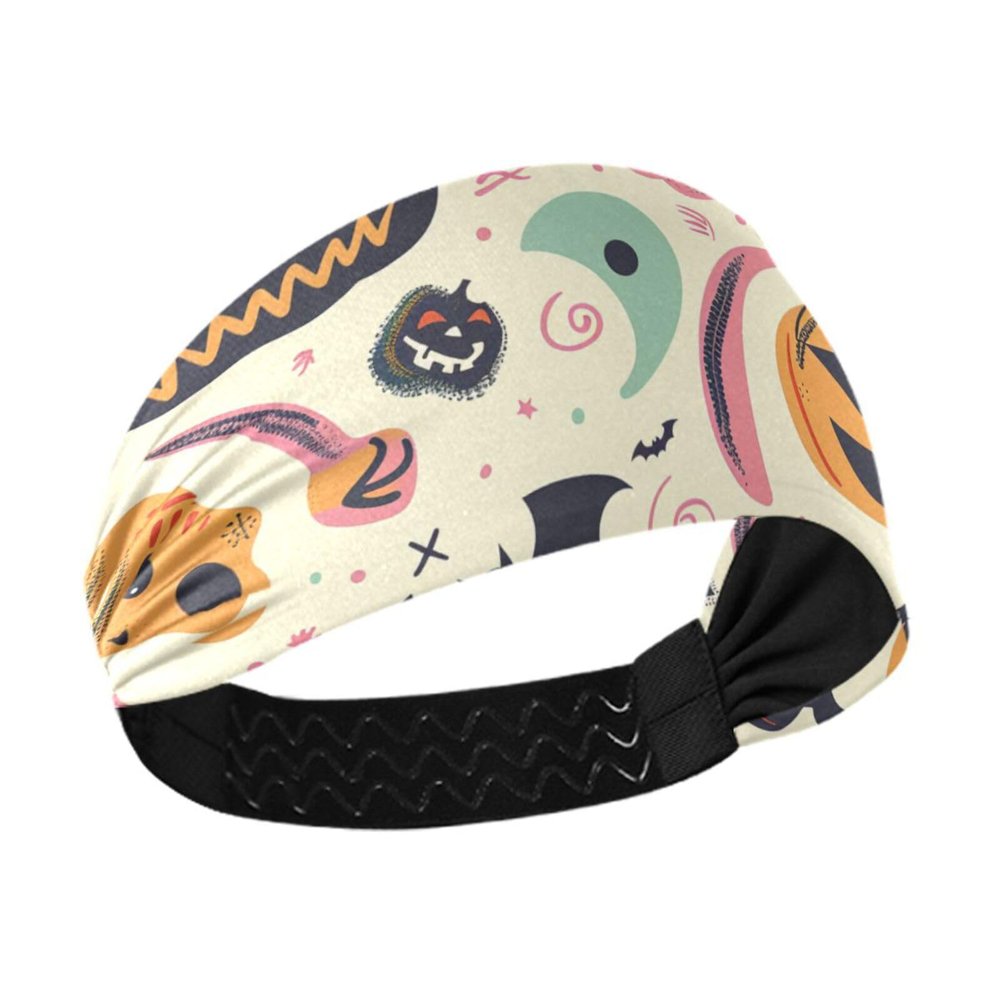 miaozhen Creepy Crusher Colorful Halloween Non-Slip? sweat headbands Elastic hairbands for women's hair for Volleyball washing face Athletic Sports hiking bandas elsticas para el cabello