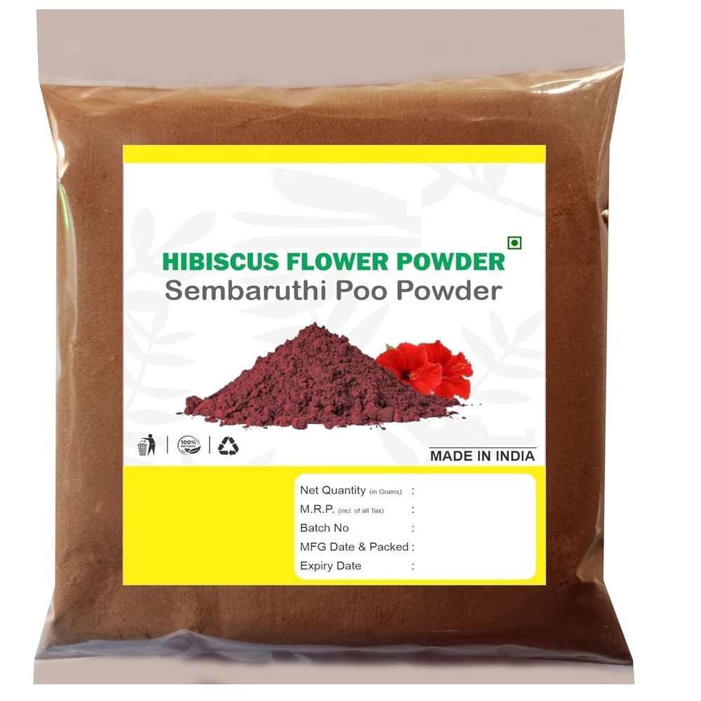 Hibiscus Flower Powde/Sembaruthi Flower Poder,Face Pack and Har Mask, Natural Hai & Skin Care, Gudhal Ka Phool Powdr For Dull Hair & Dry Scalp - 50g