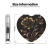 PPTHSNVB Travel Makeup Mirror for Purses Double-Sided 1X/2X Magnifying PU Leather Small Hand Pocket Mirrors Black and Gold Flowers Mini Cosmetic Mirror Compact Vanity Mirrors for Women view 2