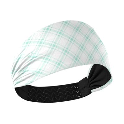 Green Checkered Pattern Non-Slip? comfortable headbands for women Elastic head bands for women for basketball Running Athletic Sports Workouts vinchas para el cabello de mujer