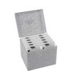 10 Layers Acrylic Eyelash Storage Box,Eyelash Holder Extension Tool,Makeup Organizer False Eyelashes Glue Pallet Holder, Grafting Eye lashes Close-Packed Display with 10 Pallets (Silver) view 1