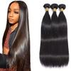Brazilian Straight Human Hair Bundles Natural Black Color 24 24 24 Inch Straight Bundles Human Hair Double Weft Unprocessed Remy Hair Extensions Quick Weave For Women view 1