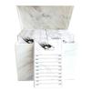 10 Layers Acrylic Eyelash Storage Box,Eyelash Holder Extension Tool,Makeup Organizer False Eyelashes Glue Pallet Holder, Grafting Eye lashes Close-Packed Display with 10 Pallets (Marble White) view 1