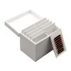 Acrylic 10 Layers Eyelases Extension Storage Box, Grafting Eye lashes Close-Packed Display, Makeup Organizer False Eyelashes Glue Pallet Holder with 10 Pallets (White without Eye) view 1