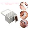 Acrylic 10 Layers Eyelases Extension Storage Box, Grafting Eye lashes Close-Packed Display, Makeup Organizer False Eyelashes Glue Pallet Holder with 10 Pallets (White without Eye) view 2