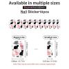 WUXEKZO Cute Cats Nails Art Stickers - Set of 5, Self Adhesive Nail Stickers Wraps Decals Nail Art Decoration Set for Women Girls view 2