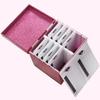 10 Layers Acrylic Eyelash Storage Box,Eyelash Holder Extension Tool,Makeup Organizer False Eyelashes Glue Pallet Holder, Grafting Eye lashes Close-Packed Display with 10 Pallets (Pink) view 2