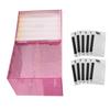 10 Layers Acrylic Eyelash Storage Box,Eyelash Holder Extension Tool,Makeup Organizer False Eyelashes Glue Pallet Holder, Grafting Eye lashes Close-Packed Display with 10 Pallets (Pink) view 3